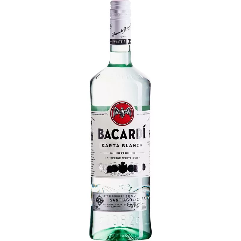 Bacard&iacute; Carta Plata &bull; Garrafa 980ml