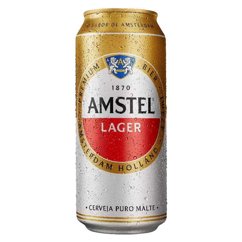 Amstel Lager Puro Malte &bull; Garrafas Ambar 600ml / Lata 350ml / 269ml
